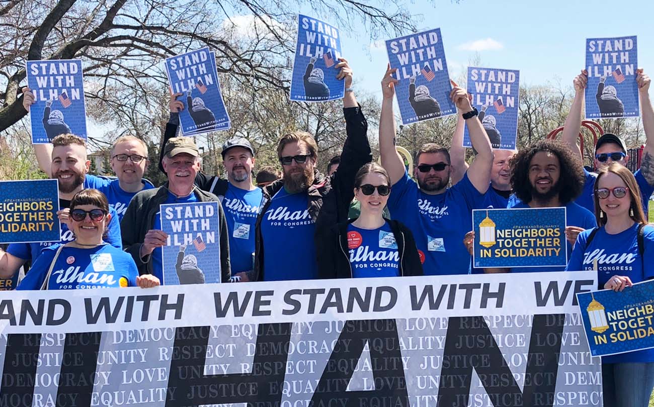 Stand with Ilhan march